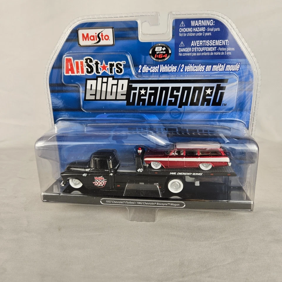 Maisto Elite Transport Flatbed with 1955 Buick Century