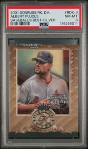 2001 Donruss Diamond Kings Albert Pujols Rookie Silver /499 PSA 8 - Picture 1 of 2