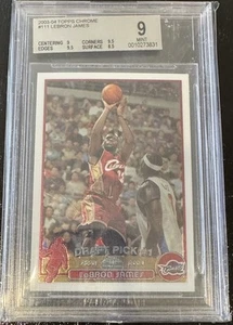 2003-04 Topps Chrome #111 Lebron James RC Rookie Card BGS 9 Mint Cavs Lakers - Picture 1 of 2