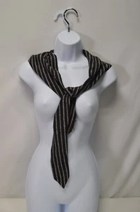NIB Baylandi House Of Luxury Scarfs 100% Silk Black with Cream Diamonds Scarf - Picture 1 of 4