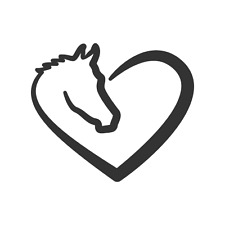 Vinyl Decal Car Truck Stanley Cup Sticker Cowgirls - Horse Love Heart V3