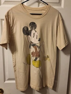 Disney Mickey Mouse T-Shirt hellbraun distressed Gr. L - Bild 1 von 12