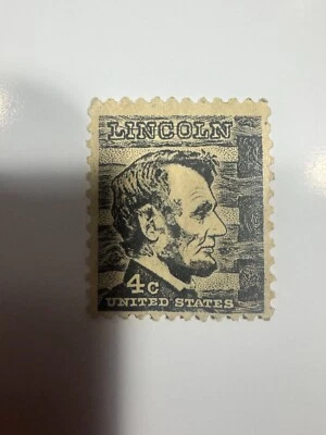 Selo de 4 centavos do presidente dos EUA, Abraham Lincoln (estado perfeito+ novo) - Imagem 1 de 4