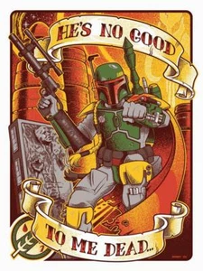 Mandalorian Bounty Hunter Boba Fett Carbonite Han Solo Tatooine Star Wars Arte - Imagen 1 de 1