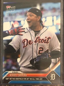 2023 Topps Now #712 Miguel Cabrera Detroit Tigers 17/49 BLUE - Picture 1 of 2