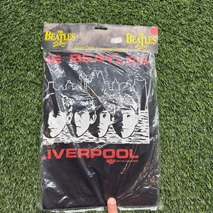 NWT Vintage 1980s Beatles Story Shirt Adult XL Black Cross New York City - Picture 1 of 5