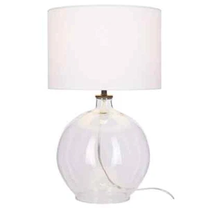 Hampton Bay Windmere 21.5 in Clear Glass Table Lamp - Picture 1 of 13