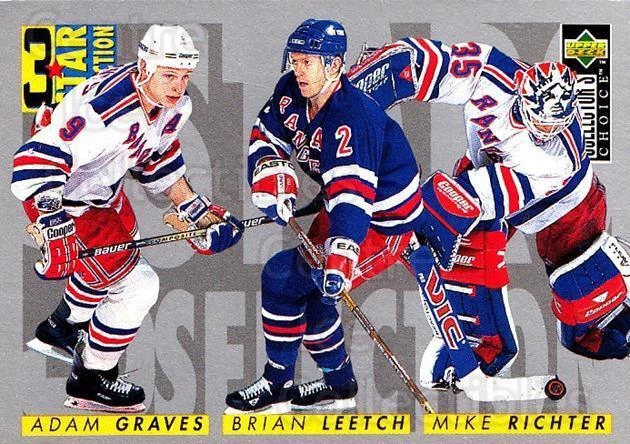 1996-97 Collectors Choice #324 Adam Graves, Mike Richter, Brian Leetch - Image 1 of 1