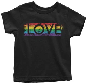Gay Pride Rainbow Love Toddler T-Shirt Lesbian LGBT - Picture 1 of 10
