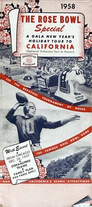 Folleto de la gira American Express Rose Bowl 1958 - Imagen 1 de 4