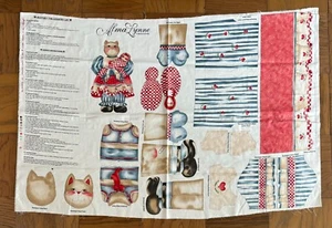 Alma Lynne Designs Hi Fashion Fabrics 1996 Bootsey the Country Cat Stoff Panel - Bild 1 von 6