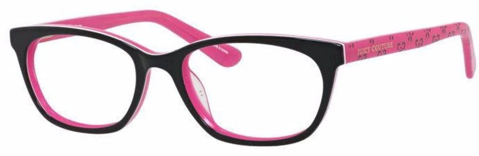 NEW Juicy Couture JU 931 Eyeglasses 03H2 Black/pink plastic rectangular frame 48 - Image 1 of 1