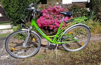 Damen Fahrrad Raleigh mit Rücktritt Froschgrün wenig Gefahren oldschool Chic Top - Bild 1 von 4