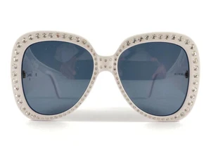 VINTAGE CHANEL 05257 10601 WHITE STRASS S/S 1994 MADE IN ITALY SUNGLASSES - Picture 1 of 7