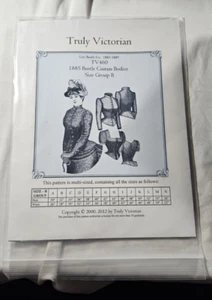 TV460 Truly Victorian 1885 Bustle Cuirass Bodice Size Group B Pattern Design - Picture 1 of 2