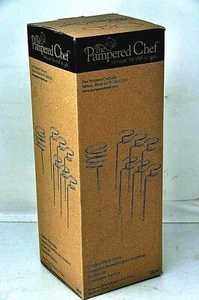 PAMPERED CHEF OUTDOOR PARTY STICKS WINE BOTTLE DRINK HOLDERS SET #2828 - Picture 1 of 1