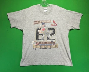 VTG Pro Player Mark McGuire T Shirt Men's XL Gray St Louis Cardinals Home Run - Picture 1 of 13