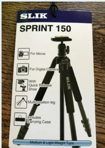 Slik Sprint 150 Aluminum Tripod with Carrying Case BRAND NEW - Picture 1 of 9