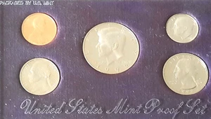 1992 US Mint 5 Coin Proof Set w Original US Mint Pkg & COA - Bild 1 von 7