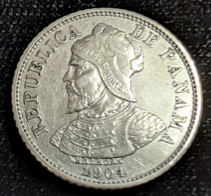 1904 Panama 5 Centesimos KM #2 .900 Silver Balboa - Picture 1 of 7