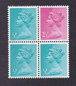 GB QEII Machin ½p 1 side laft band phosphor stam SG X842 UM with fine perfs - Picture 1 of 1