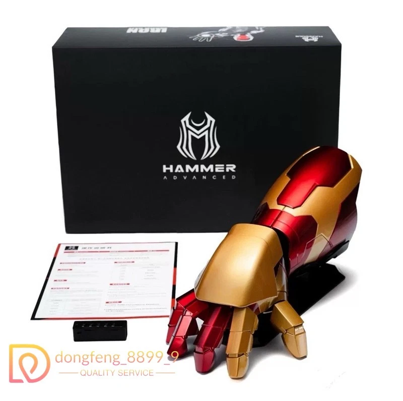 :1 Iron Man MK42 Gauntlet Arm Wearable Cosplay Armor Voice Gift Model Stock - Image 1 of 4
