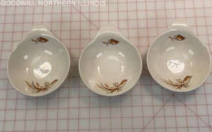 3 VTG Golden Wheat Cereal Bowls Edwin M. Knowles China Company - Picture 1 of 8