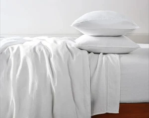 Washed European Linen  Duvet Cover ( White - Queen Size) - Picture 1 of 5