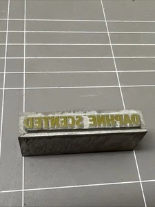 ORIGINAL VINTAGE LETTERPRESS PRINTING INK BLOCK Junk Journal Scrap Advert Craft - Bild 1 von 3
