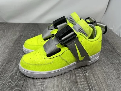 Nike Air Force 1 Low Utility Volt Neon AJ6601-700 Zapatos Juveniles Talla 6Y Foto 1 de 4