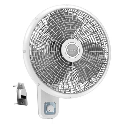 Lasko 16" 3-Speed Oscillating Wall Mount Fan for Indoor Use, M16900, Light Grey - Image 1 of 4