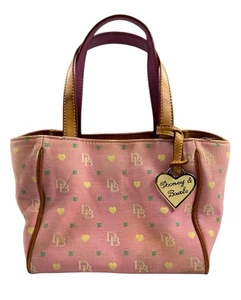 Dooney & Bourke Pink Y2K Mini Barrel Shoulder Bag Heart Logo & Charm Stained - Picture 1 of 20