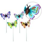 Colorful Metal Butterfly Garden Stake Gracing Your Garden (96 characters)