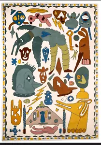 8x10 handgetufteter Cartoon mehrfarbiger weicher Wollteppich für Kinderzimmer & Kinderzimmer - Bild 1 von 5