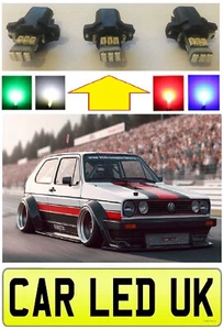 ✅ VW Mk2 Golf GTI 8v 16v ✅ 3 x Super Bright 9 SMD LED Dashboard Cluster Bulbs - Picture 1 of 8