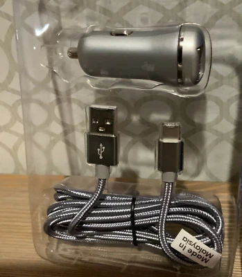 🏯 Cargador de Coche Just Wireless 3.4A/17W 2 Puertos USB-C y QC3.0 Tipo-C🆕¡COMO SE MUESTRA!!️ Foto 1 de 3