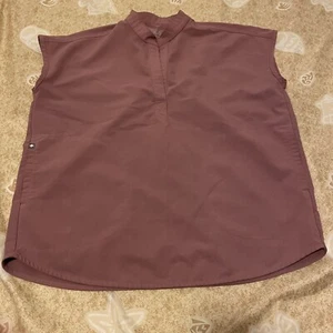 Women’s FIGS Rafaela Mandarin Collar Scrub Top Mineral Mauve 2221 Size XS - Picture 1 of 7