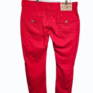 True Religion rote Jeans Gr. 40 Made in USA CA-30427 Style 24-803MYBT World Tour - Bild 1 von 16