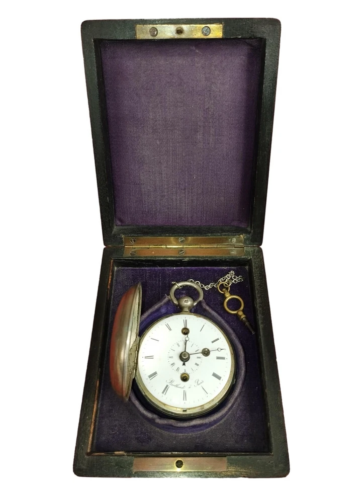 MONTRE DE POCHE CATALINO. SABONÈTE. AVEC REVEIL. BERTHOUD. PARIS.XVIII-XIX - Immagine 1 di 1