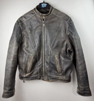 Frontier Leathers Large Men's Zipper Jacket Mesh Lined - Image 1 of 4