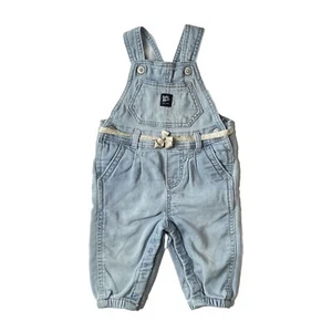 Mono de mezclilla ligero OshKosh Baby B'gosh cinta corbata bebé niña talla 6M - Imagen 1 de 7