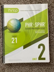 HRCP Exam Prep For PHR SPHR 2021 Like New, Unit 2 - Picture 1 of 7