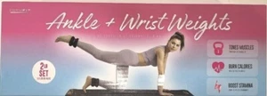 Ankle & Wrist Weights Set 1lb Each, Fully Adjustable, Fitness, Exercise, Workout - Picture 1 of 5