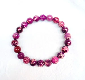8mm Purple howlite bracelet, antistress bracelet 6.2" - Picture 1 of 4