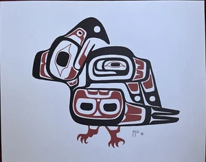Big 11x14 Thunderbird #105 Pacific Northwest Art Original Serigraph Mili Johnson - Picture 1 of 5