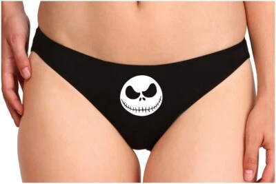 Nightmare Before Christmas Jack Skellington Glow In Dark Halloween Cosplay Thong - Image 1 of 2