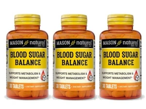 Blood Sugar Balance Healthy Blood Sugar Levels Promote Metabolism 30 Tabs X 3 - Picture 1 of 4