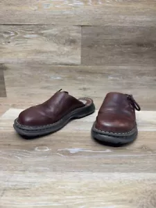 Zuecos de cuero marrón Born para mujer talla 10 - Imagen 1 de 8