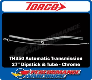 Chrome Steel TH350 Automatic Transmission Dipstick 27" Long, Chev Turbo 350 - Picture 1 of 2