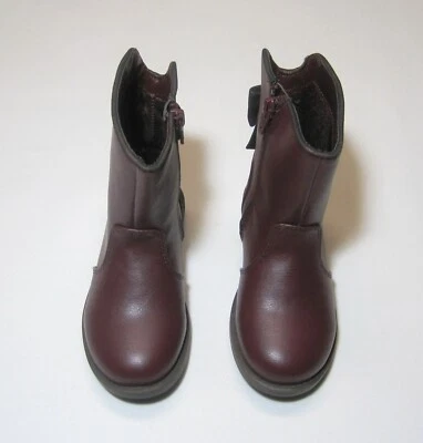 Botas con lazo para niñas pequeñas rojo borgoña, nuevas con etiquetas, Cat & Jack Foto 1 de 4